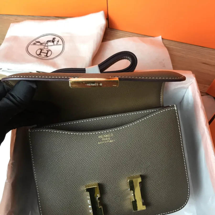 Constance 19cm Bucket Bag with Gold and Silver Buckles