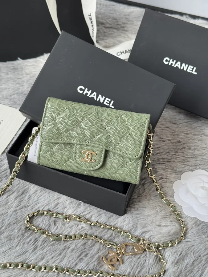 Chane New Fishnet Grain Calfskin Waist Bag