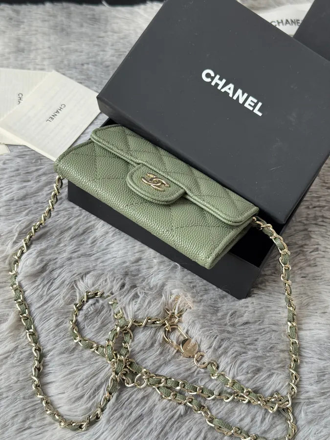 Chane New Fishnet Grain Calfskin Waist Bag