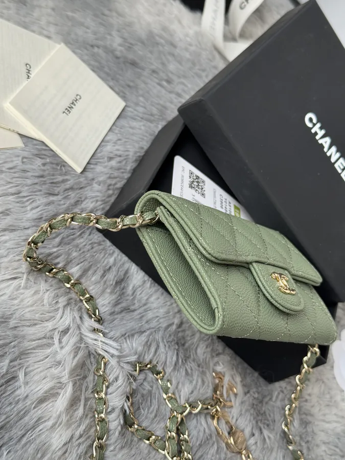 Chane New Fishnet Grain Calfskin Waist Bag