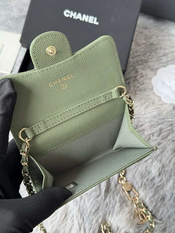Chane New Fishnet Grain Calfskin Waist Bag