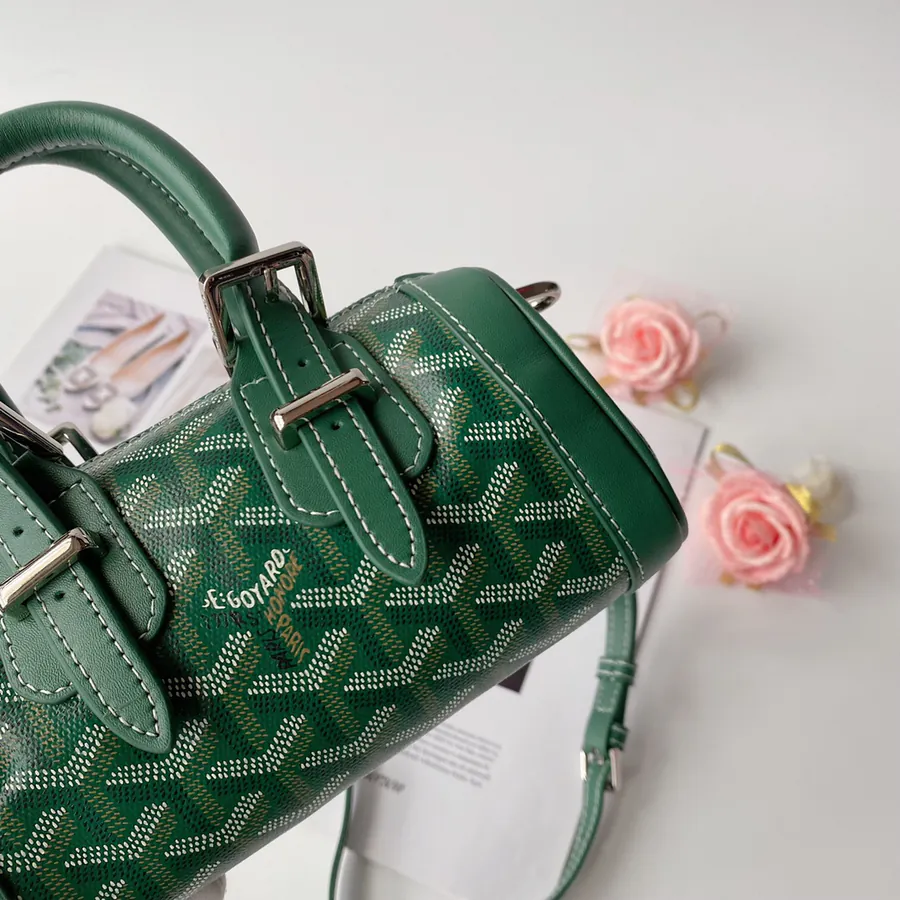 Goyard Mini Boston Pillow Bag with Unique Hand drawn Pattern