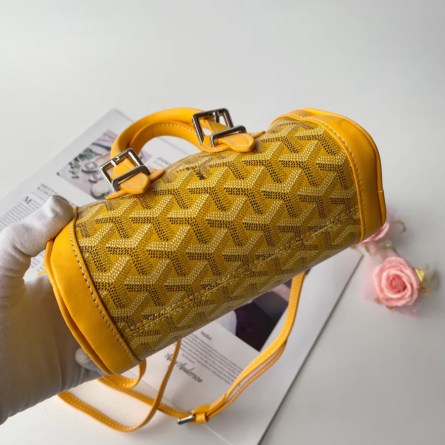 Goyard Mini Boston Pillow Bag with Unique Hand drawn Pattern