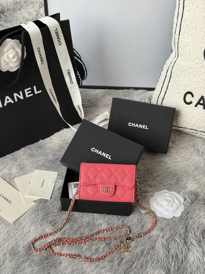 Chane New Fishnet Grain Calfskin Waist Bag