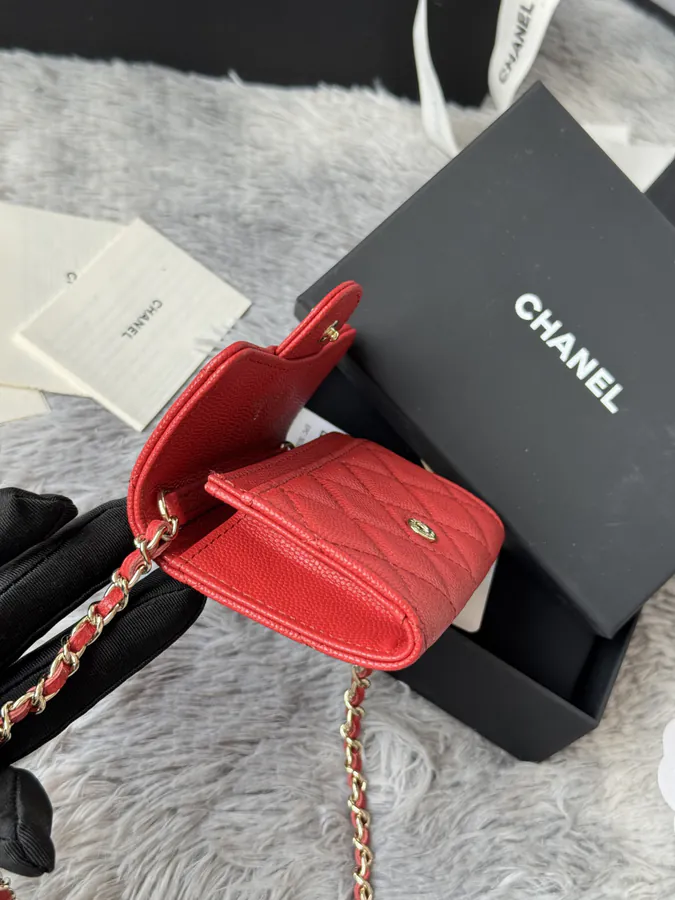Chane New Fish子酱 Ball Calfskin Waist Bag