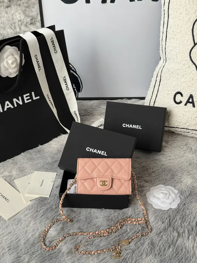 Chane New Fishnet Grain Calfskin Waist Bag