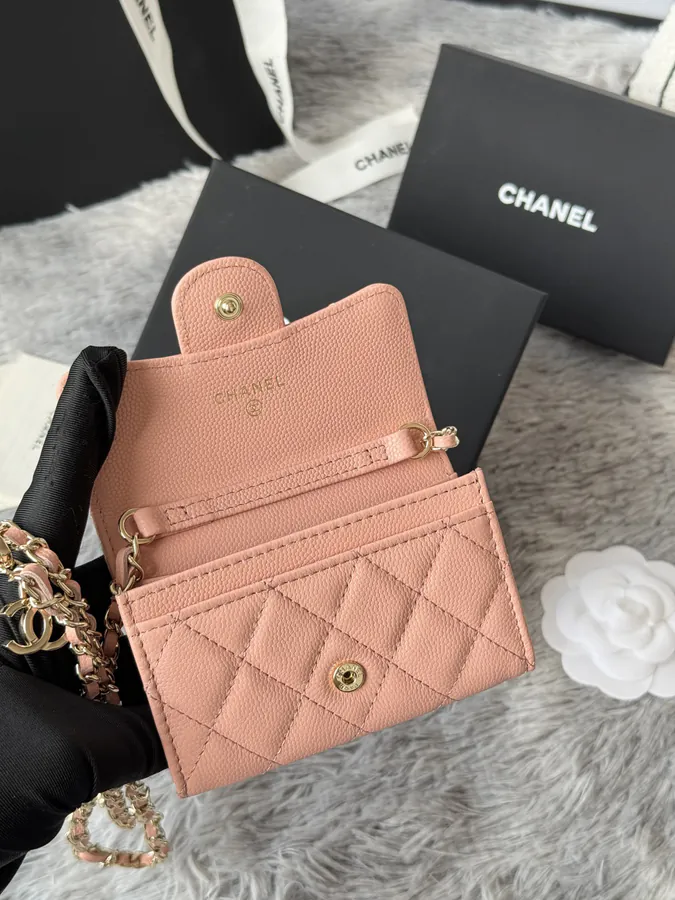 Chane New Fishnet Grain Calfskin Waist Bag