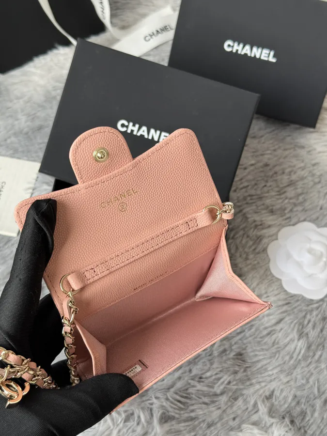 Chane New Fishnet Grain Calfskin Waist Bag
