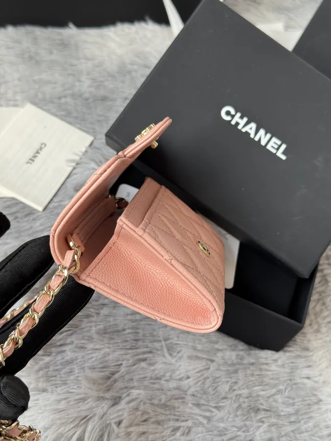 Chane New Fishnet Grain Calfskin Waist Bag