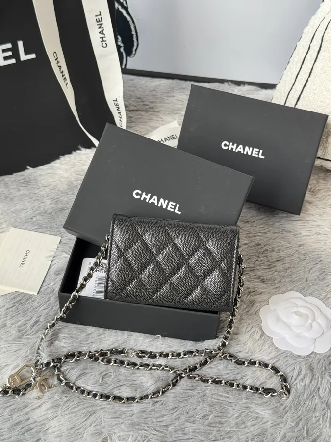 Chane New Fish Skin Calfskin Waist Bag
