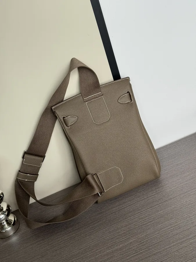 2024 New Style Hermes Full Steel Full Leather Chest Bag