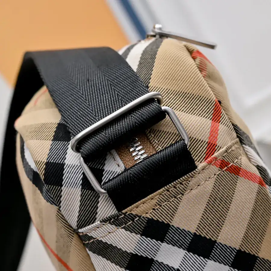 Burberry Latest Tote Bag with Grained Calfskin and EKD Embroidery