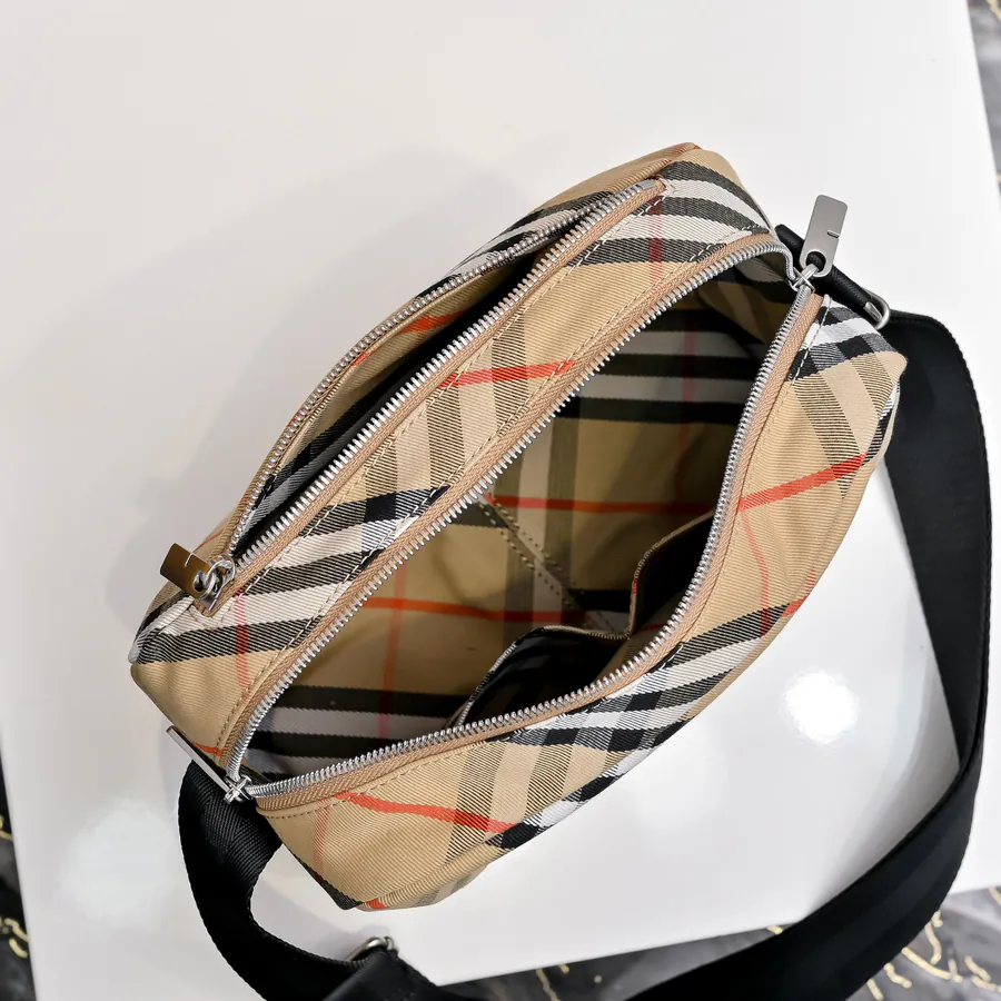 Burberry Latest Tote Bag with Grained Calfskin and EKD Embroidery