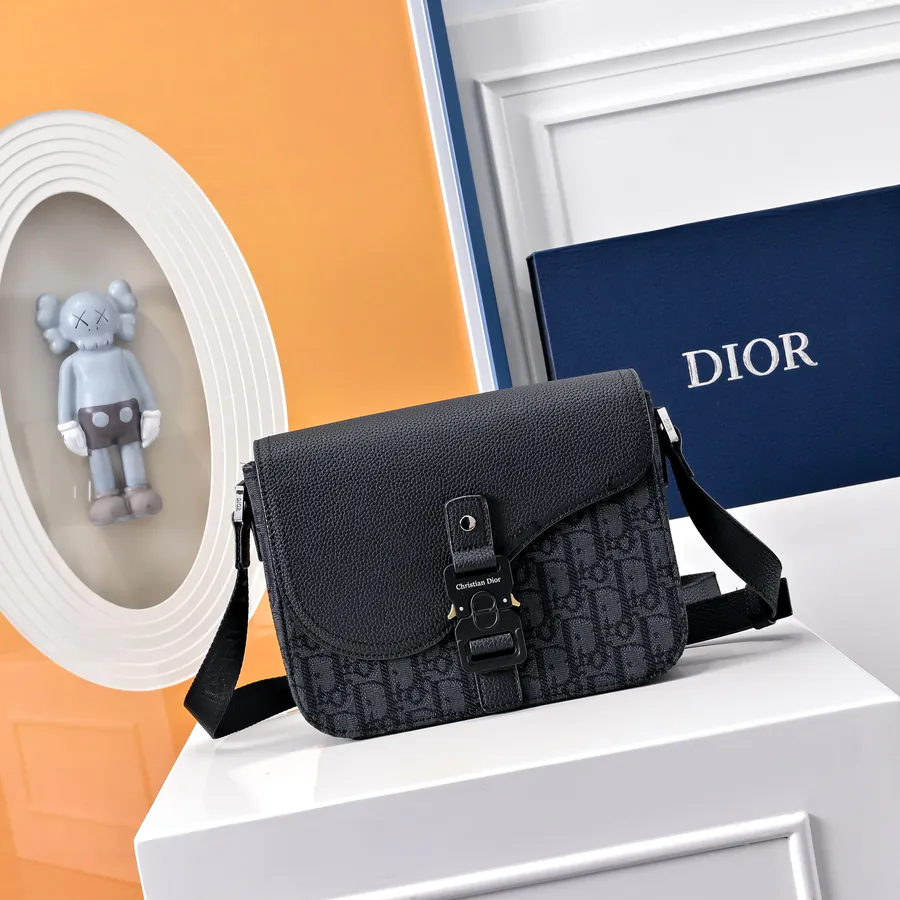 Mini Satchel with Adjustable Leather Strap and Cistian Logo