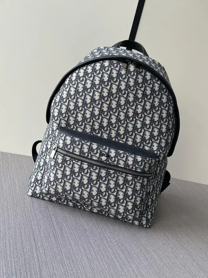 Dior Blue Flower Backpack Classic College Style