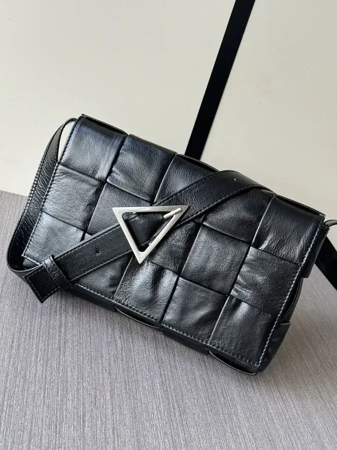 BV Bucket Bag in Black Grained Calfskin