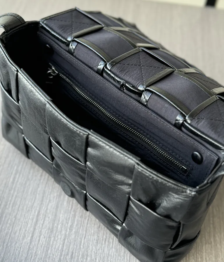 BV Bucket Bag in Black Grained Calfskin