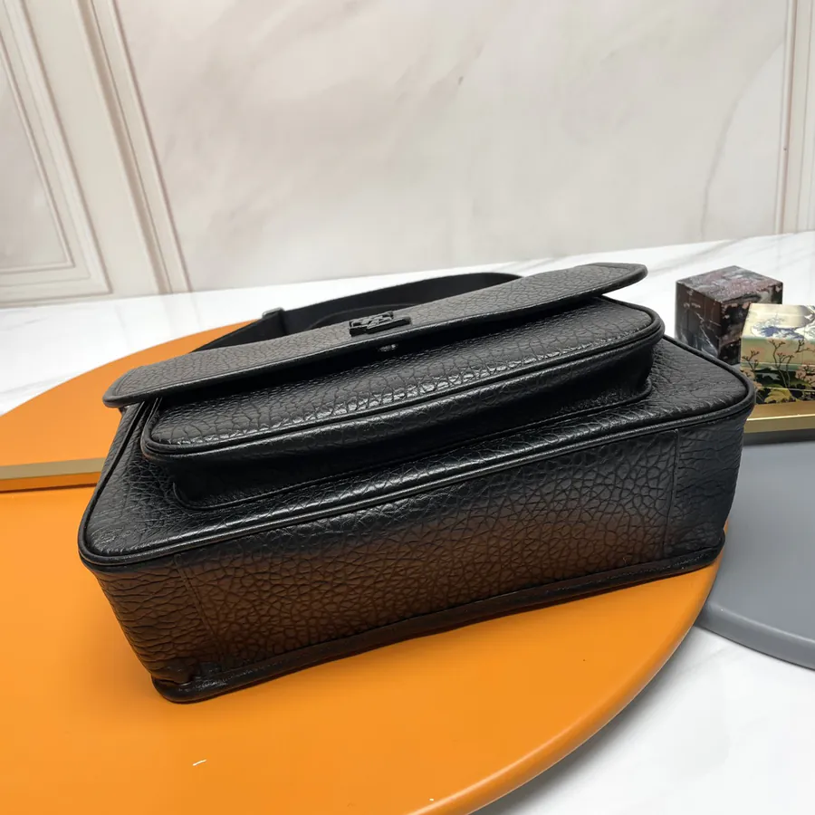 YSL Saint Laurent NIKI MESSENGER Black Grained Leather