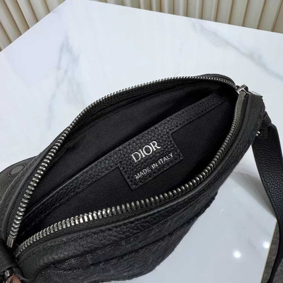 Dior Mini Saddle Bag with Magnetic Clasp and Adjustable Strap
