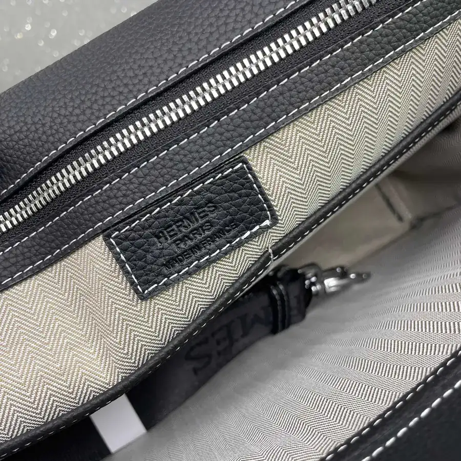 Hermès Original New Men's Briefcase 3369 1 Blue, Black, Terracotta
