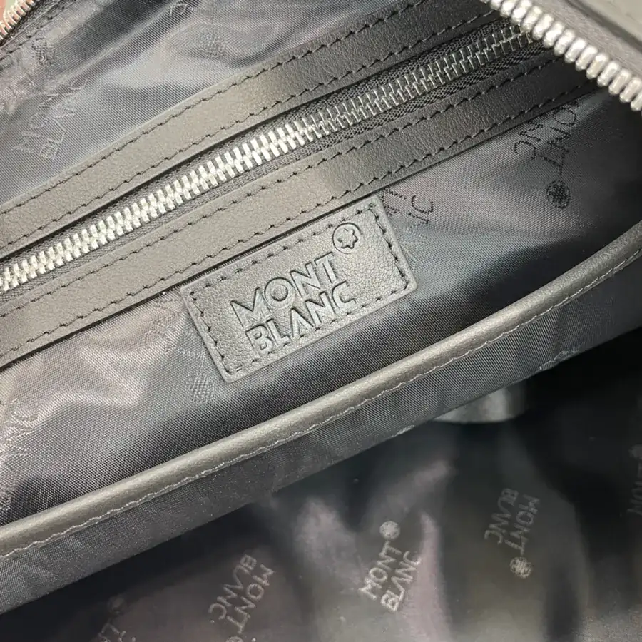 New MONTBLANC Men's Briefcase Premium Leather, Elegant Design