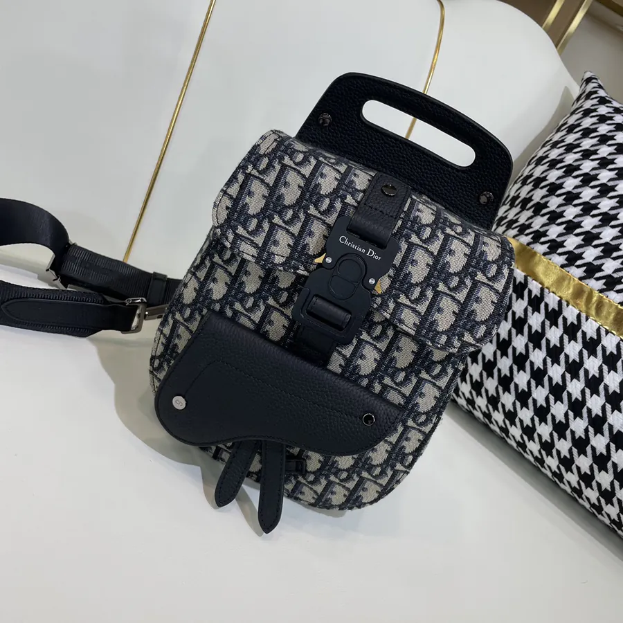 Dio Oblique Mini Saddle Crossbody Bag
