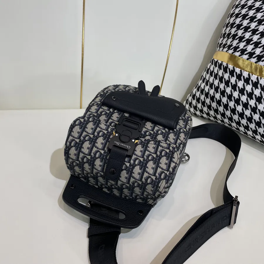 Dio Oblique Mini Saddle Crossbody Bag