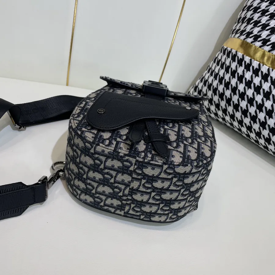 Dio Oblique Mini Saddle Crossbody Bag