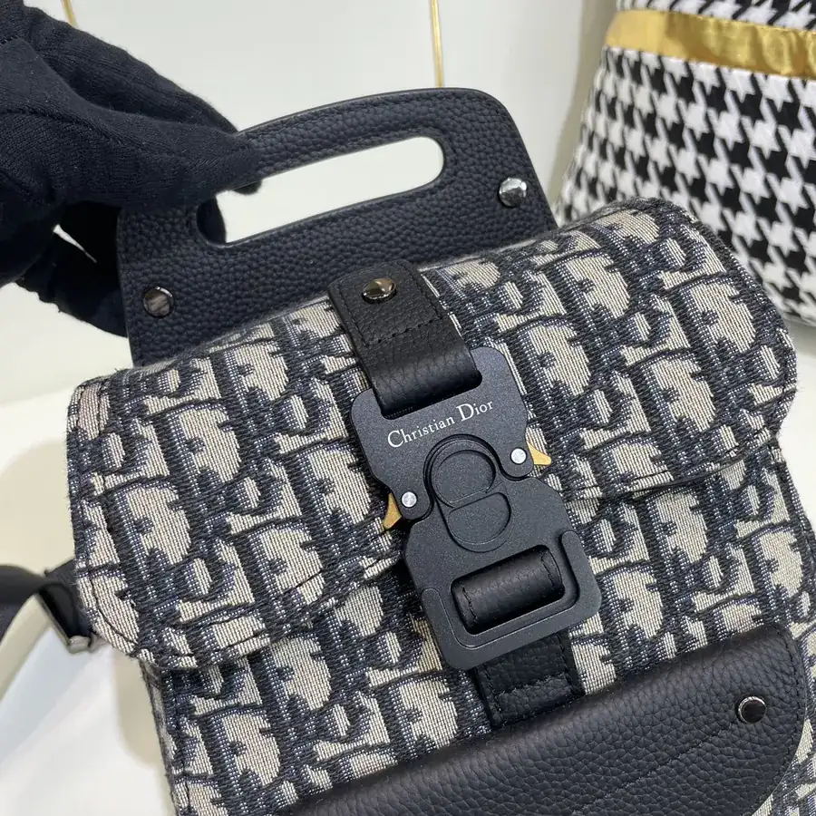 Dio Oblique Mini Saddle Crossbody Bag