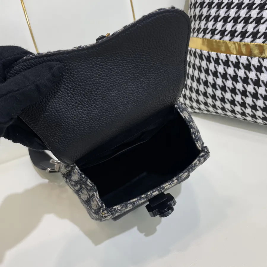 Dio Oblique Mini Saddle Crossbody Bag