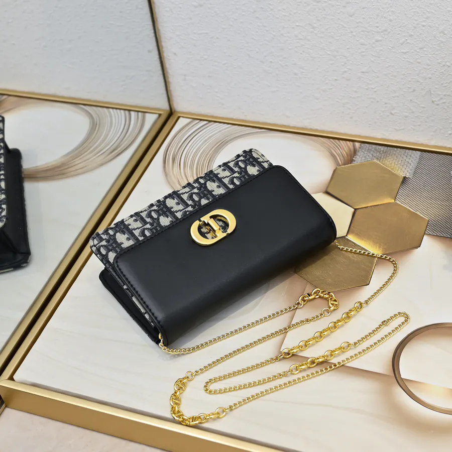 Miss Caro Chain Bag with Oblique Print