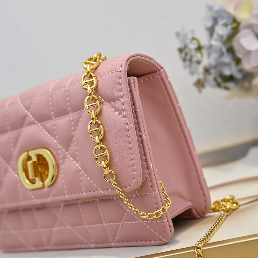 Miss Caro Chain Bag with Retro Gold Clasp