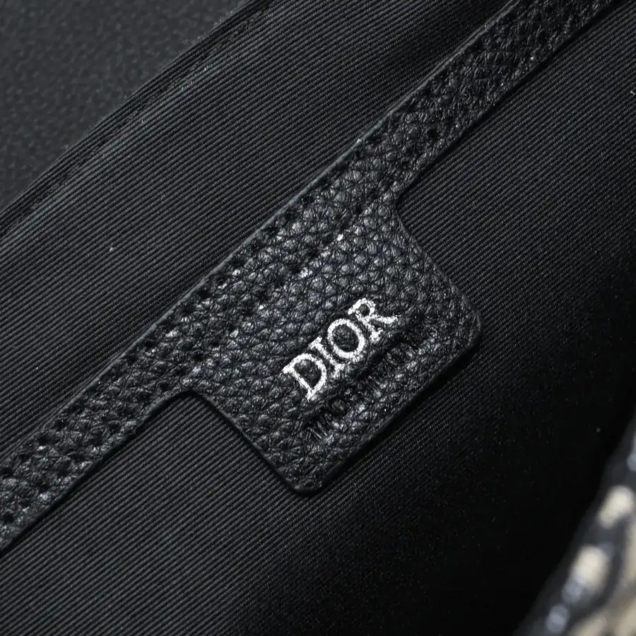 Mini Saddle Messenger Bag in Black Grained Calfskin