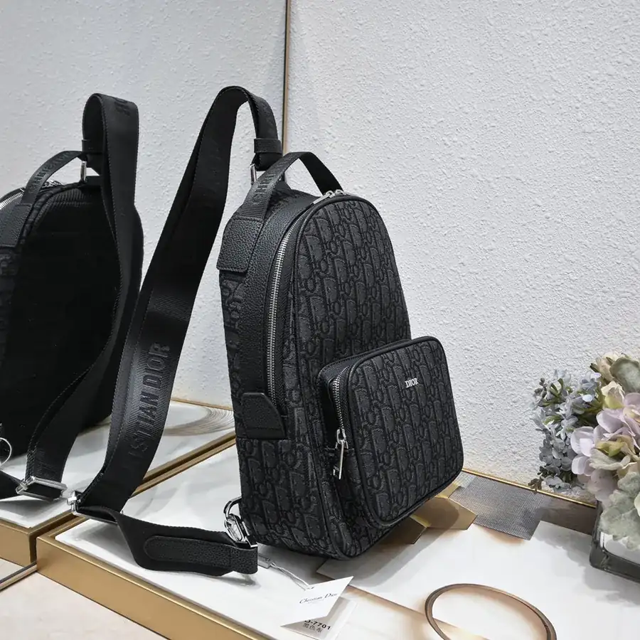 Rider Inspired Oblique Print Crossbody Bag