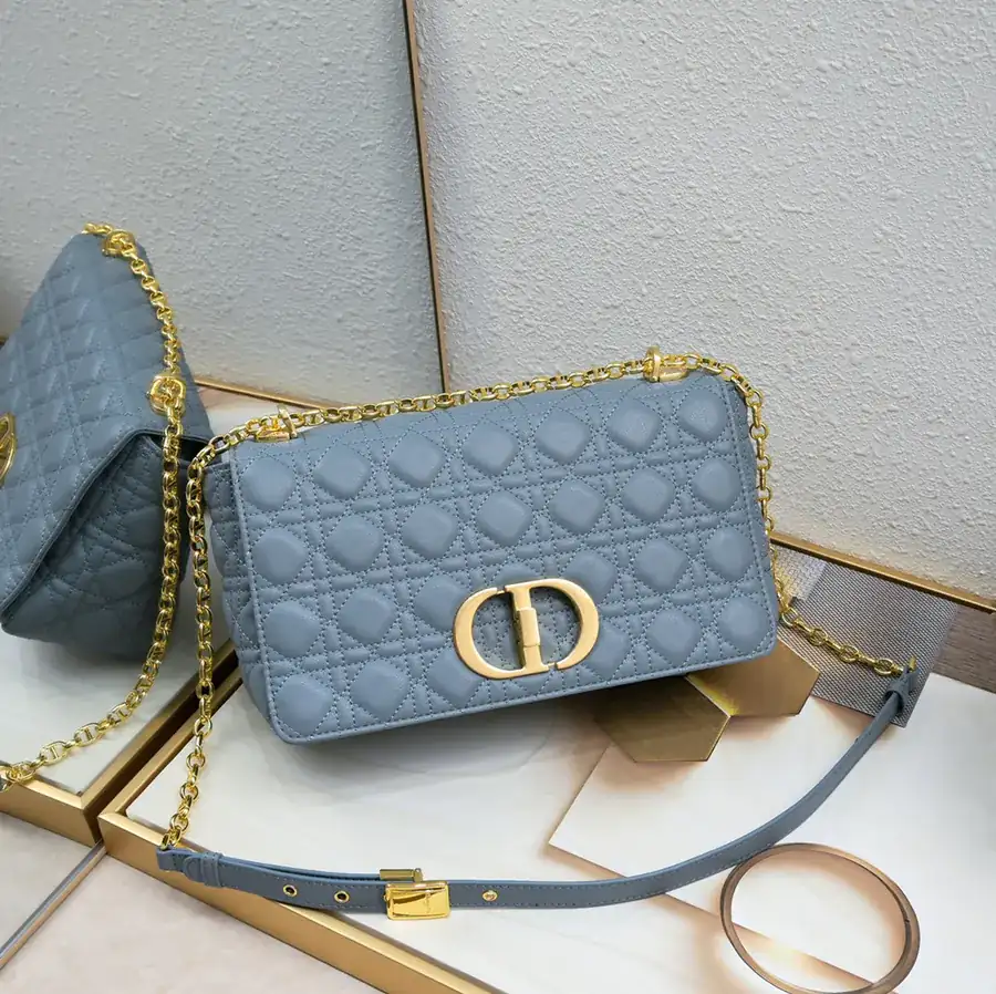 Dior Latch Seven Compartment New Grained Calfskin Bag