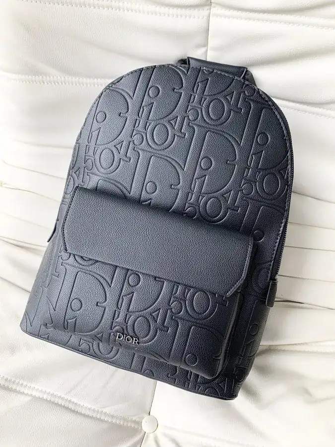 DIOR Explorer Series Men's Monogram Canvas Double Shoulder Bag