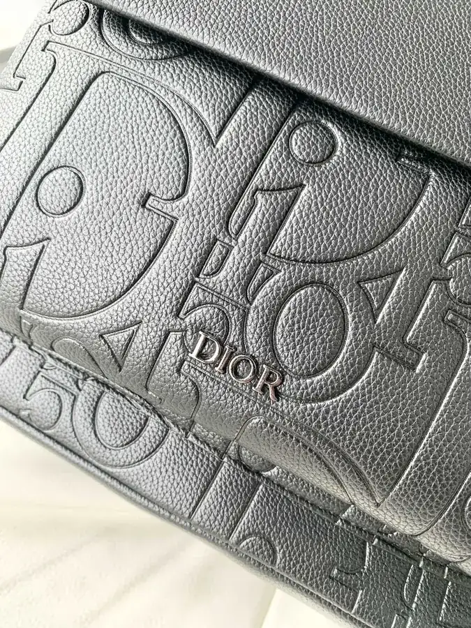 DIOR Explorer Series Men's Monogram Canvas Double Shoulder Bag