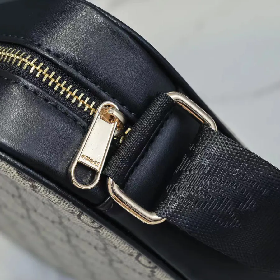 Gucci New Crossbody Bag Premium Full Grain Calfskin with Gucci Pattern