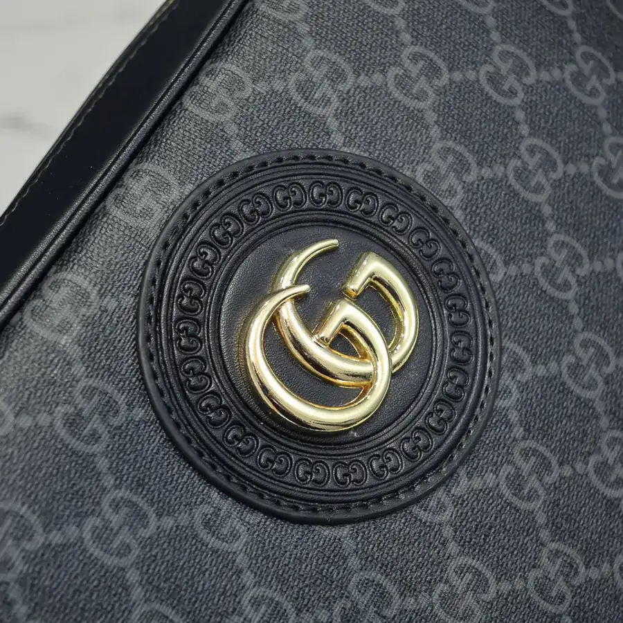 Gucci New Crossbody Bag Premium Full Grain Calfskin with Gucci Pattern