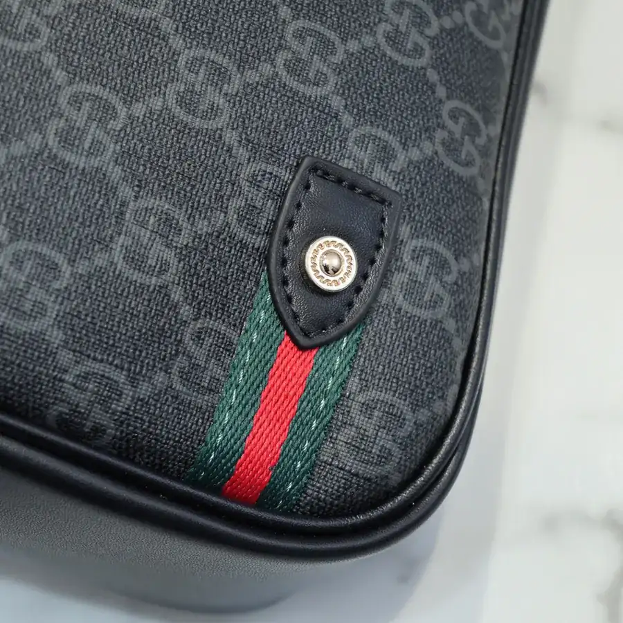 Gucci New Crossbody Bag Premium Full Grain Calfskin with Gucci Pattern