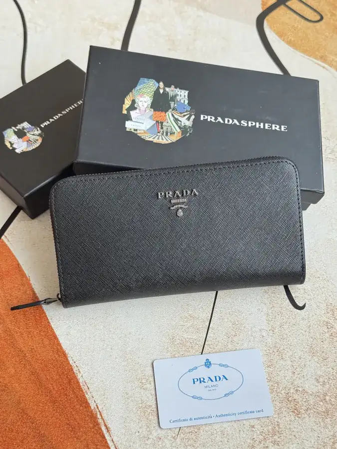 Classic Single Zip Wallet in Blue ZP Development, Italian Cross Grain Calfskin