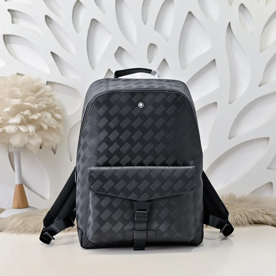 MONT BLANC Men's Backpack Premium Leather, Elegant Design