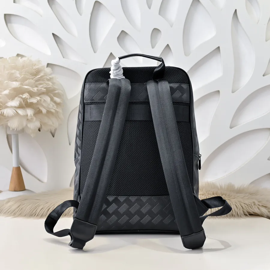 MONT BLANC Men's Backpack Premium Leather, Elegant Design