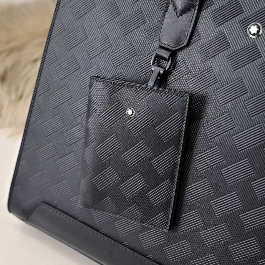MONT BLANC Men's Briefcase Premium Leather, Elegant Design