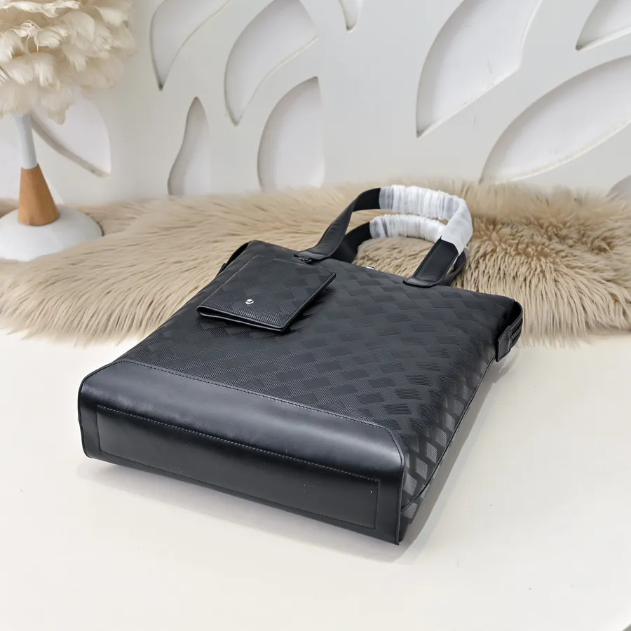 MONT BLANC Men's Briefcase Premium Leather, Elegant Design