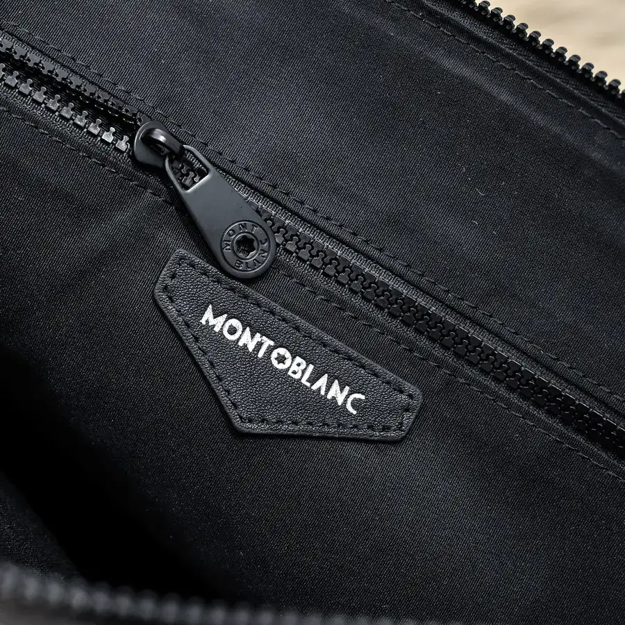 MONT BLANC Men's Briefcase Premium Leather, Elegant Design
