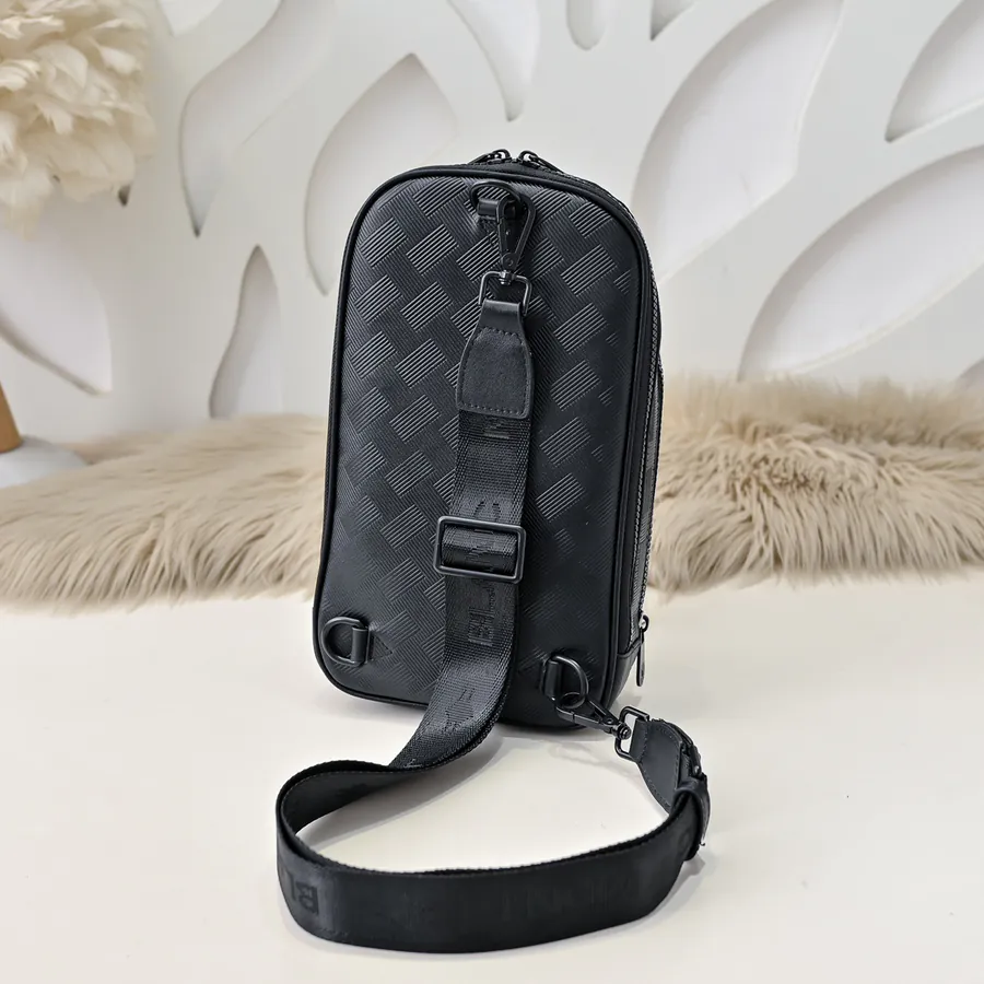 MONT BLANC Men's Chest Bag Premium Leather, Elegant Design