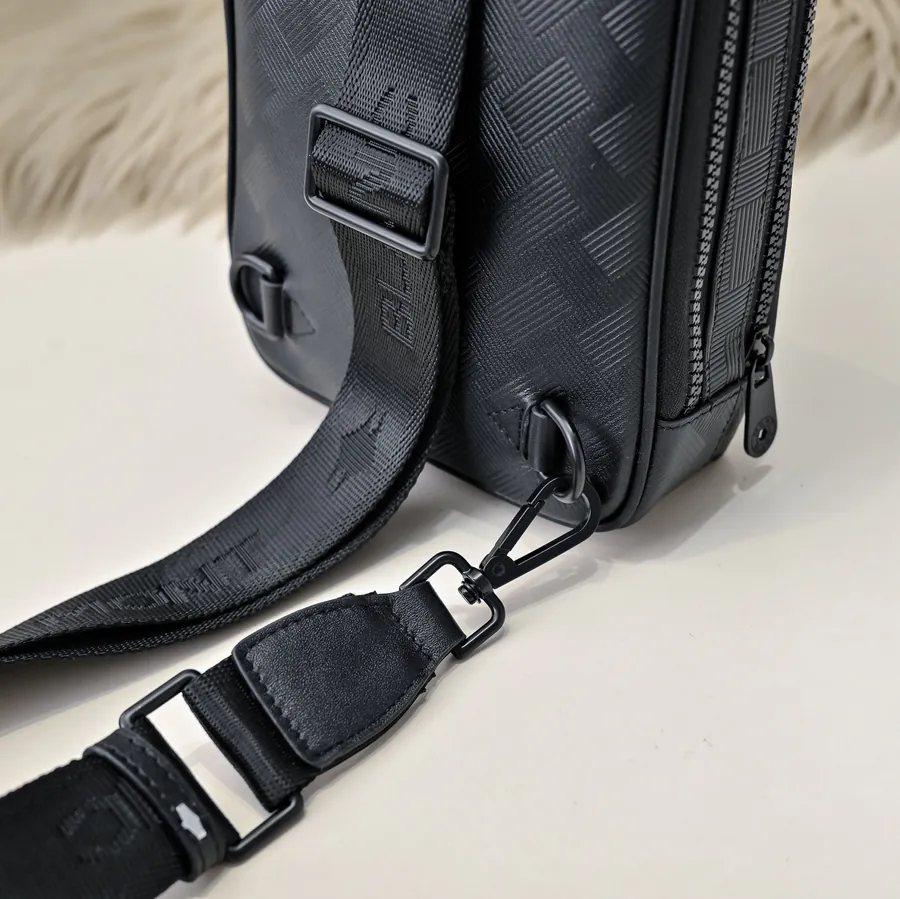 MONT BLANC Men's Chest Bag Premium Leather, Elegant Design
