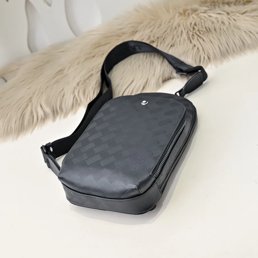 MONT BLANC Men's Chest Bag Premium Leather, Elegant Design
