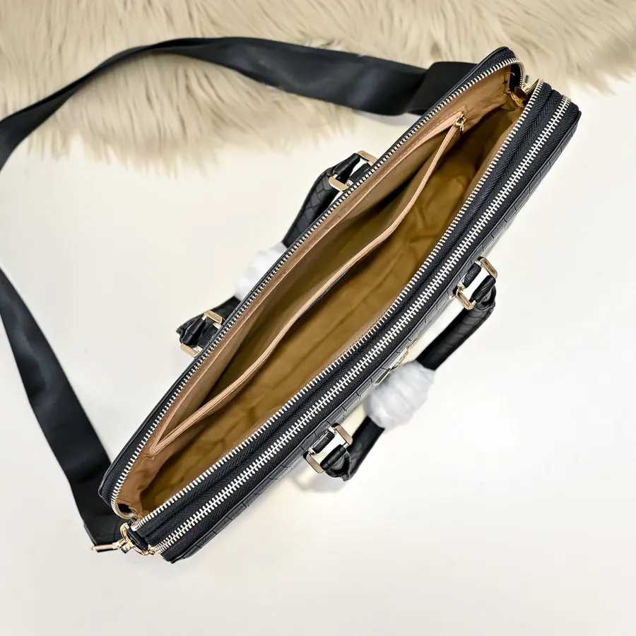Stefano Ricci Men's Latest Briefcase Double Handle, Grained Calfskin, Elegant Hardware